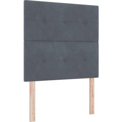 vidaXL Hoofdbord met Knopstikking Donkergrijs 80 cm Fluweel - Hoofdbord vidaXL Hoofdbord met Knopstikking Donkergrijs 80 cm Fluweel - Hoofdbord
