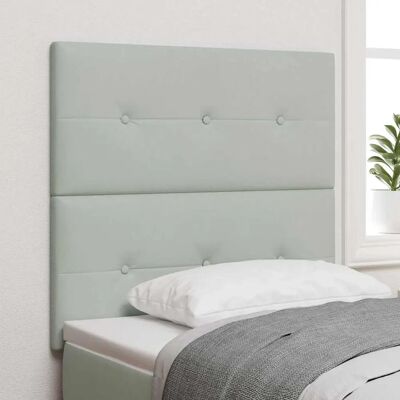 Vidaxl 100 cm Lichtgrijs Fluwelen Knopgestikte Hoofdbord - Hoofdbord Vidaxl 100 cm Lichtgrijs Fluwelen Knopgestikte Hoofdbord - Hoofdbord