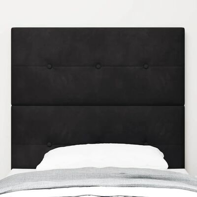 vidaXL Bettkopfteil Knopfkapitoné Samt Schwarz 100 cm vidaXL Bettkopfteil Knopfkapitoné Samt Schwarz 100 cm