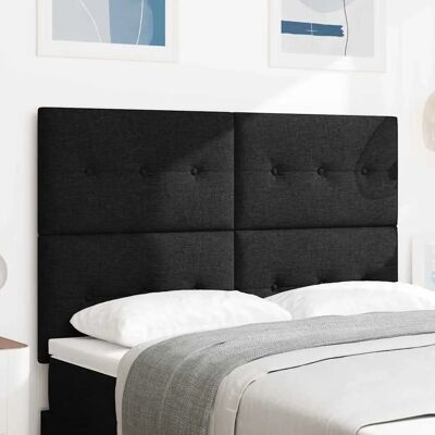 Vidaxl Black Fabric Button-Tufted Bed Headboard - Headboard Vidaxl Black Fabric Button-Tufted Bed Headboard - Headboard
