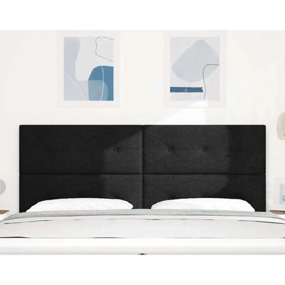 Vidaxl - 200 cm Cap Headboard - Black Fabric - Headboard Vidaxl - 200 cm Cap Headboard - Black Fabric - Headboard