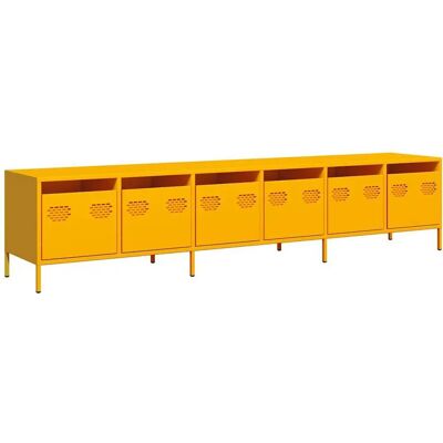 vidaXL TV-skab Sennepsgul 202x39x43,5 cm Stål vidaXL TV-skab Sennepsgul 202x39x43,5 cm Stål