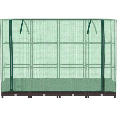 vidaXL Hochbeet mit Gewächshausabdeckung - 160x40x123 cm vidaXL Hochbeet mit Gewächshausabdeckung - 160x40x123 cm