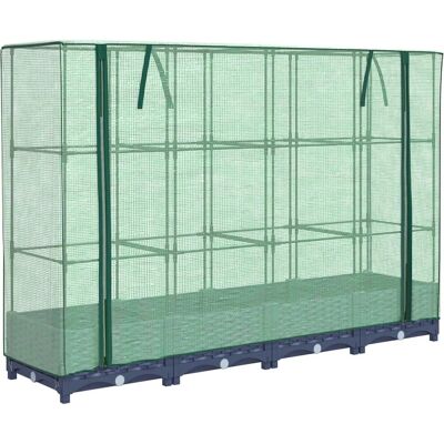vidaXL Hochbeet mit Gewächshausabdeckung - Gartenbeet - 160x40x123 cm vidaXL Hochbeet mit Gewächshausabdeckung - Gartenbeet - 160x40x123 cm