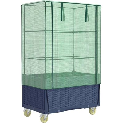vidaXL Hochbeet mit Abdeckung und Rollen - Gartenbeet - Raised Bed Garden Planter vidaXL Hochbeet mit Abdeckung und Rollen - Gartenbeet - Raised Bed Garden Planter