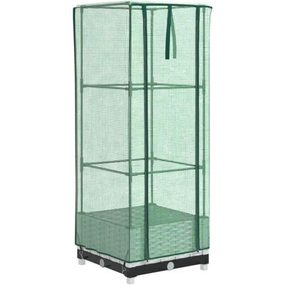 vidaXL Verhoogde plantenbak met serre-afdekking - 40x40x123 cm vidaXL Verhoogde plantenbak met serre-afdekking - 40x40x123 cm