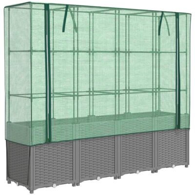 vidaXL Hochbeet mit Gewächshausabdeckung - Gartenpflanzkübel - Hochbeet mit Abdeckung vidaXL Hochbeet mit Gewächshausabdeckung - Gartenpflanzkübel - Hochbeet mit Abdeckung