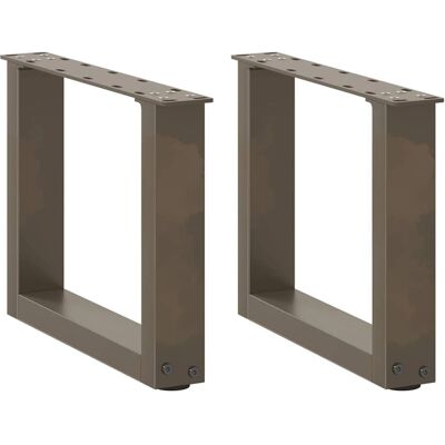 vidaXL Coffee Table Legs U-shape 2 pcs. Steel Brown - Coffee Table Legs vidaXL Coffee Table Legs U-shape 2 pcs. Steel Brown - Coffee Table Legs