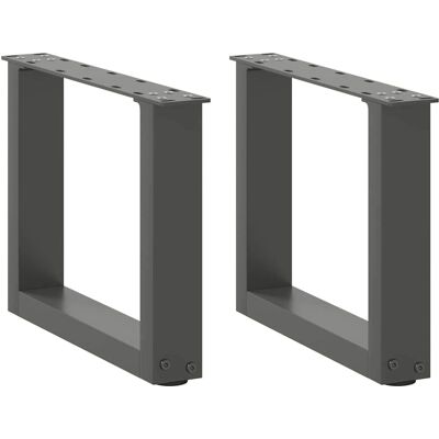 vidaXL Couchtischbeine U-Form 2 Stück Anthrazit - Couchtischbeine vidaXL Couchtischbeine U-Form 2 Stück Anthrazit - Couchtischbeine