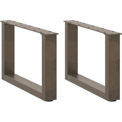 vidaXL Tafelonderstellen U-vorm 2 stuks. natuurstaal 50x(30-31) cm - Tafelpoten vidaXL Tafelonderstellen U-vorm 2 stuks. natuurstaal 50x(30-31) cm - Tafelpoten