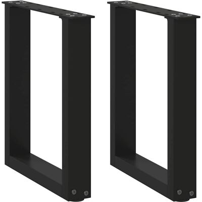 vidaXL Couchtischbeine U-Form 2 Stk. Schwarz Stahl - Beine für Couchtische vidaXL Couchtischbeine U-Form 2 Stk. Schwarz Stahl - Beine für Couchtische