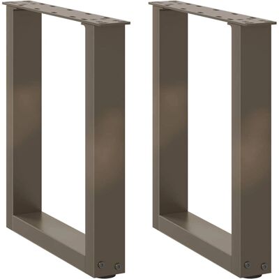 vidaXL Salontafelpoten U-vorm 2 stuks Natuurlijk staal 38x(42-43) cm - Poten voor salontafel vidaXL Salontafelpoten U-vorm 2 stuks Natuurlijk staal 38x(42-43) cm - Poten voor salontafel