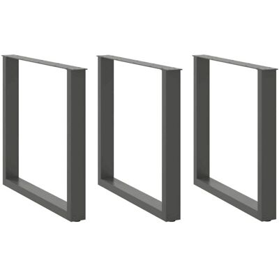 vidaXL Couchtischbeine U-Form 3 Stk. Anthrazit - Couchtischbeine vidaXL Couchtischbeine U-Form 3 Stk. Anthrazit - Couchtischbeine