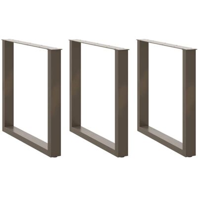 vidaXL Braune Stahl U-Form Couchtischbeine - Tischbeine vidaXL Braune Stahl U-Form Couchtischbeine - Tischbeine