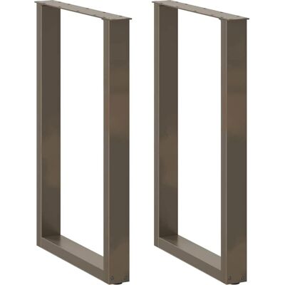 vidaXL Table Legs Natural Steel 80 x 40 x 1 mm - Table Legs vidaXL Table Legs Natural Steel 80 x 40 x 1 mm - Table Legs