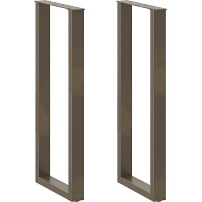 Vidaxl - U-Shape Table Legs 2 pcs Brown Steel 50x(110-111)cm Vidaxl - U-Shape Table Legs 2 pcs Brown Steel 50x(110-111)cm