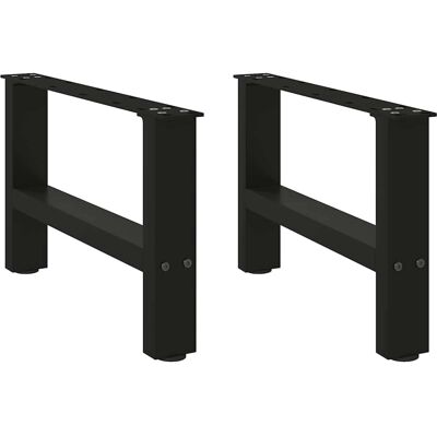 vidaXL Schwarze Stahl Couchtischbeine - 50 x (30-31) cm vidaXL Schwarze Stahl Couchtischbeine - 50 x (30-31) cm