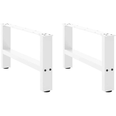vidaXL Witte Stalen Salontafelpoten - 60x(30-31)cm vidaXL Witte Stalen Salontafelpoten - 60x(30-31)cm