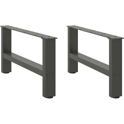 Pieds de table basse en acier anthracite vidaXL - 60x30-31cm - 2 pièces - Publicité Pieds de table basse en acier anthracite vidaXL - 60x30-31cm - 2 pièces - Publicité