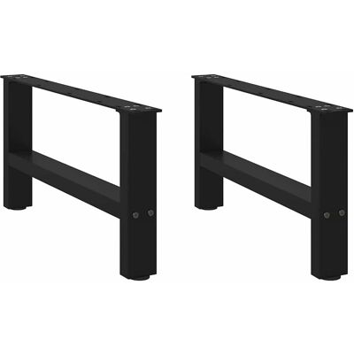 vidaXL Schwarze Stahl Couchtischbeine 70x(30-31) cm - Tischbeine vidaXL Schwarze Stahl Couchtischbeine 70x(30-31) cm - Tischbeine