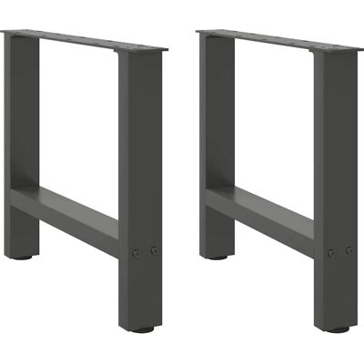 vidaXL Anthracite Steel Coffee Table Legs - Support for DIY Furniture vidaXL Anthracite Steel Coffee Table Legs - Support for DIY Furniture