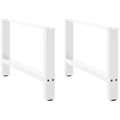 vidaXL Witte stalen salontafelpoten 70x42-43cm - Meubelonderdelen vidaXL Witte stalen salontafelpoten 70x42-43cm - Meubelonderdelen