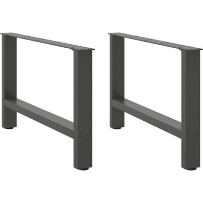 vidaXL Antrasiitin teräksiset kahvikaljun jalat - 70x(42-43) cm vidaXL Antrasiitin teräksiset kahvikaljun jalat - 70x(42-43) cm