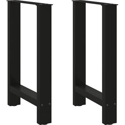 vidaXL Schwarze Stahl Kaffeetischbeine - 50x(72-73)cm vidaXL Schwarze Stahl Kaffeetischbeine - 50x(72-73)cm