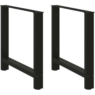 vidaXL Patas de table basse acier noir 70x(72-73) cm - Patas de table - Publicité vidaXL Patas de table basse acier noir 70x(72-73) cm - Patas de table - Publicité