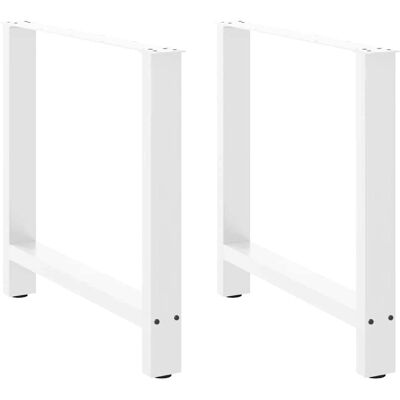 vidaXL Weiße Stahl Couchtischbeine 70x(72-73)cm - Tischbeine vidaXL Weiße Stahl Couchtischbeine 70x(72-73)cm - Tischbeine