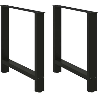 vidaXL Schwarze Stahl Couchtischbeine - 80x(72-73) cm vidaXL Schwarze Stahl Couchtischbeine - 80x(72-73) cm