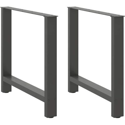 vidaXL Anthrazit Stahl Couchtischbeine - 80x(72-73) cm - 2 Stk vidaXL Anthrazit Stahl Couchtischbeine - 80x(72-73) cm - 2 Stk