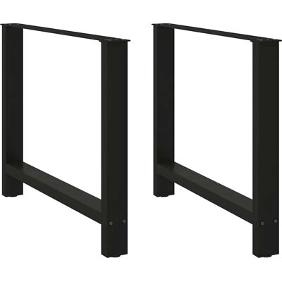 vidaXL Black Steel Coffee Table Legs Set 90x(72-73)cm vidaXL Black Steel Coffee Table Legs Set 90x(72-73)cm