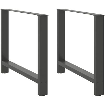 vidaXL Stahl Couchtischbeine - 90x(72-73) cm - Anthrazit - Tischbeine vidaXL Stahl Couchtischbeine - 90x(72-73) cm - Anthrazit - Tischbeine