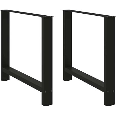 vidaXL Schwarze Stahl Couchtischbeine 100x(72-73) cm - Tischbeine vidaXL Schwarze Stahl Couchtischbeine 100x(72-73) cm - Tischbeine