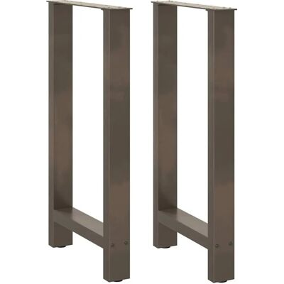 Vidaxl Stahlgraue Couchtischbeine - 50x(90-91)cm Vidaxl Stahlgraue Couchtischbeine - 50x(90-91)cm
