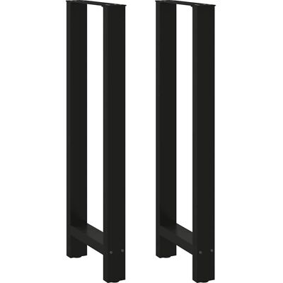 vidaXL Schwarze Stahl Couchtischbeine - 2 Stk. 40x(110-111) cm vidaXL Schwarze Stahl Couchtischbeine - 2 Stk. 40x(110-111) cm