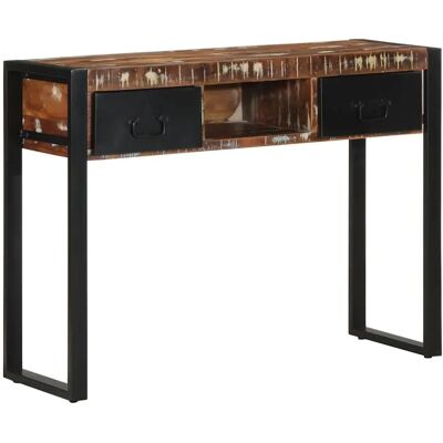 vidaXL Konsolentisch Mehrfarbig 100x35x75 cm Massivholz Altholz - Konsolentisch vidaXL Konsolentisch Mehrfarbig 100x35x75 cm Massivholz Altholz - Konsolentisch