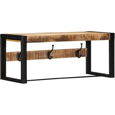 vidaXL Massiv Mango Holz Garderobe 80x35x35 cm Wandmontage vidaXL Massiv Mango Holz Garderobe 80x35x35 cm Wandmontage