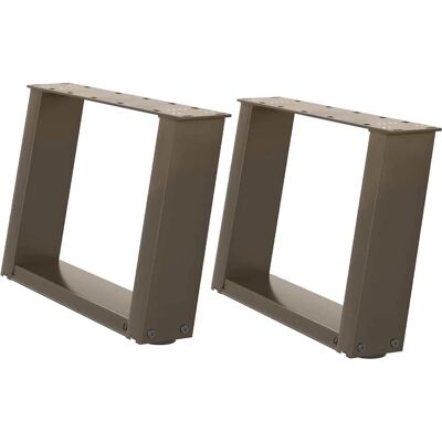 vidaXL Nogi do stolika kawowego w kształcie litery U 2 szt. stal naturalna 50x(30-31) cm - Couchtischbeine vidaXL Nogi do stolika kawowego w kształcie litery U 2 szt. stal naturalna 50x(30-31) cm - Couchtischbeine