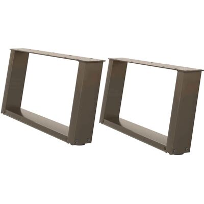 vidaXL Couchtischbeine U-Form 2 Stück Naturstahl 60x(30-31) cm - Tischbeine vidaXL Couchtischbeine U-Form 2 Stück Naturstahl 60x(30-31) cm - Tischbeine