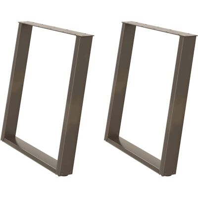 vidaXL U-Shape Table Legs 2 pcs Natural Steel 80x(72-73)cm - Table Legs vidaXL U-Shape Table Legs 2 pcs Natural Steel 80x(72-73)cm - Table Legs