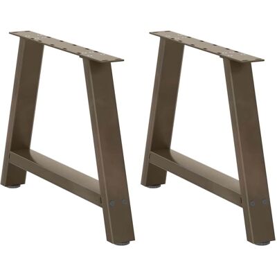 vidaXL Zwarte stalen A-vormige salontafelpoten - Accessoires voor salontafel vidaXL Zwarte stalen A-vormige salontafelpoten - Accessoires voor salontafel
