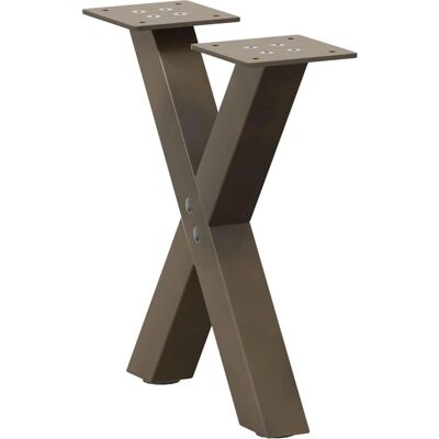 vidaXL Coffee table legs X-shape 2 pcs. natural steel 30x(30-31) cm - Coffee table legs vidaXL Coffee table legs X-shape 2 pcs. natural steel 30x(30-31) cm - Coffee table legs