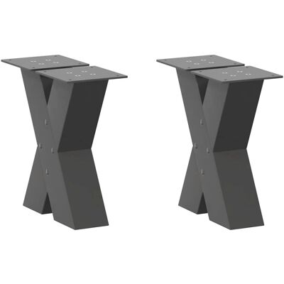 vidaXL X-vormige Stalen Salontafelpoten - Poten voor Tafels vidaXL X-vormige Stalen Salontafelpoten - Poten voor Tafels