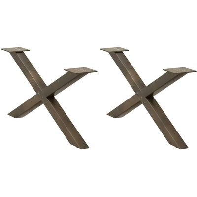 vidaXL Stalen X-vormige salontafelleun - 70x(30-31)cm vidaXL Stalen X-vormige salontafelleun - 70x(30-31)cm