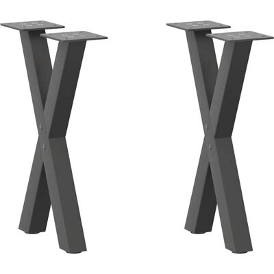 vidaXL 4012890 Stalen X-vormige Salontafelpoten Antraciet vidaXL 4012890 Stalen X-vormige Salontafelpoten Antraciet