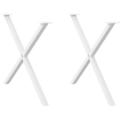 vidaXL Eettafelpoten X-vormig Wit 90x(72-73) cm vidaXL Eettafelpoten X-vormig Wit 90x(72-73) cm