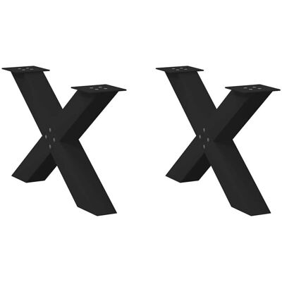 vidaXL Zwarte X-vormige Tafelpoten - Soort tafel vidaXL Zwarte X-vormige Tafelpoten - Soort tafel