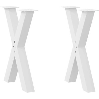 vidaXL Weiße X-Form Tischbeine - Esstischbeine vidaXL Weiße X-Form Tischbeine - Esstischbeine